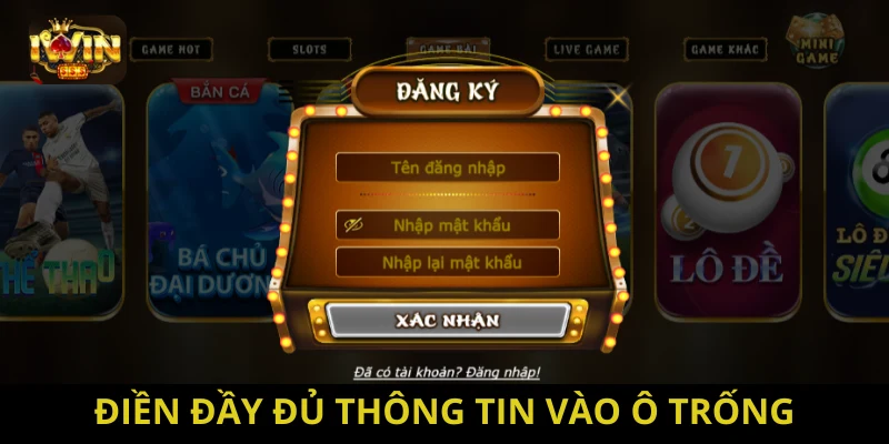 Điền thông tin được yêu cầu