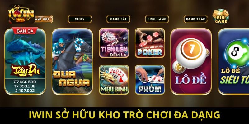 IWIN luôn là sự lựa chọn hàng đầu nhờ sở hữu các trò chơi đa dạng thể loại